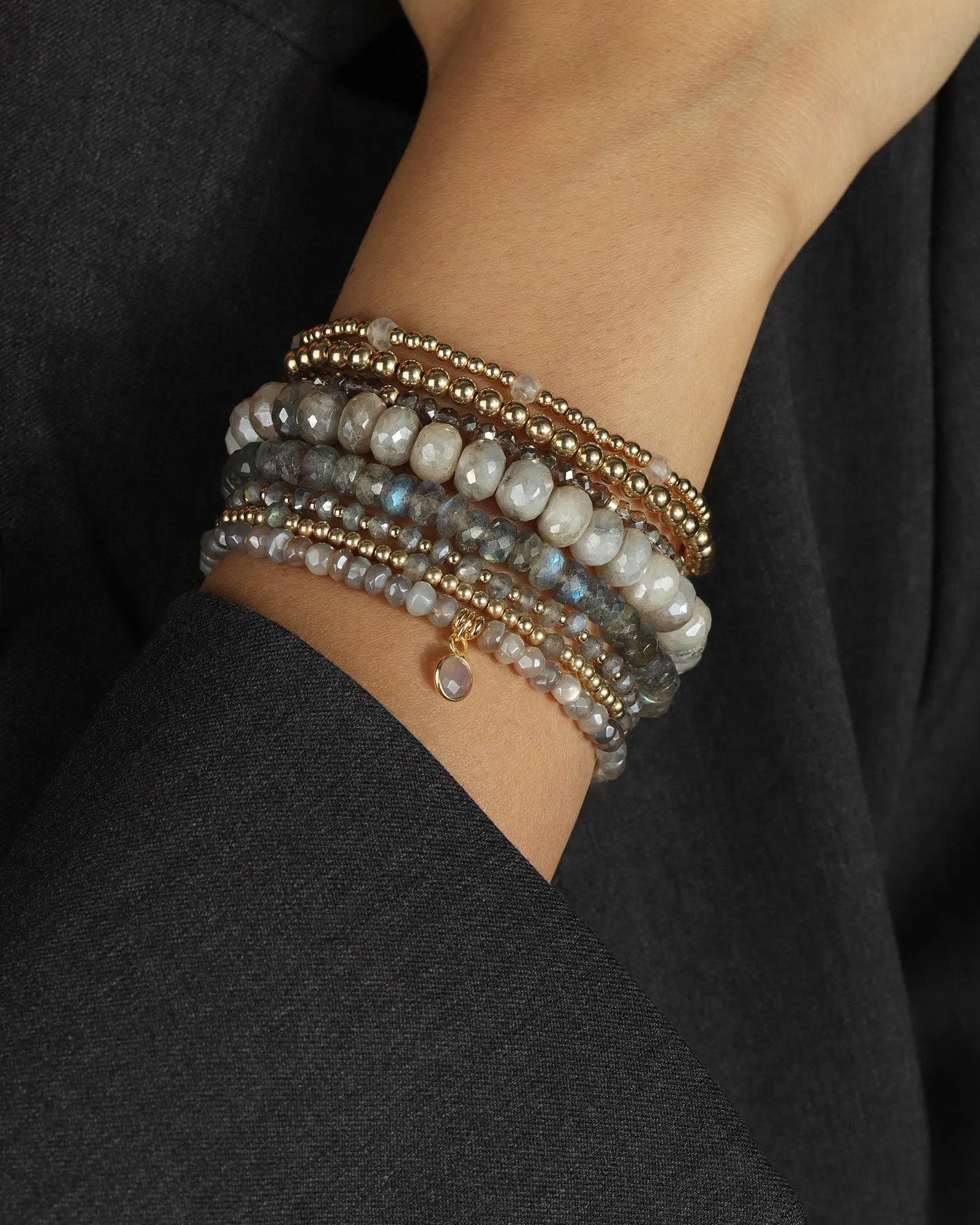 Stone Bezel Drop Bracelet | 4mm sold by Blue Ruby product image thumbnail 2