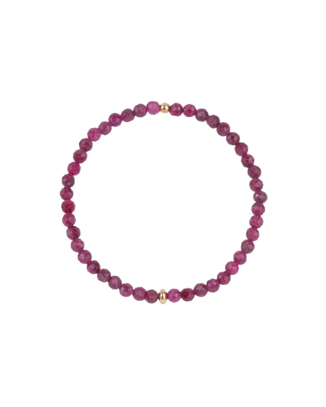 Stone Saucer Beaded Bracelet | 4mm sold by Blue Ruby