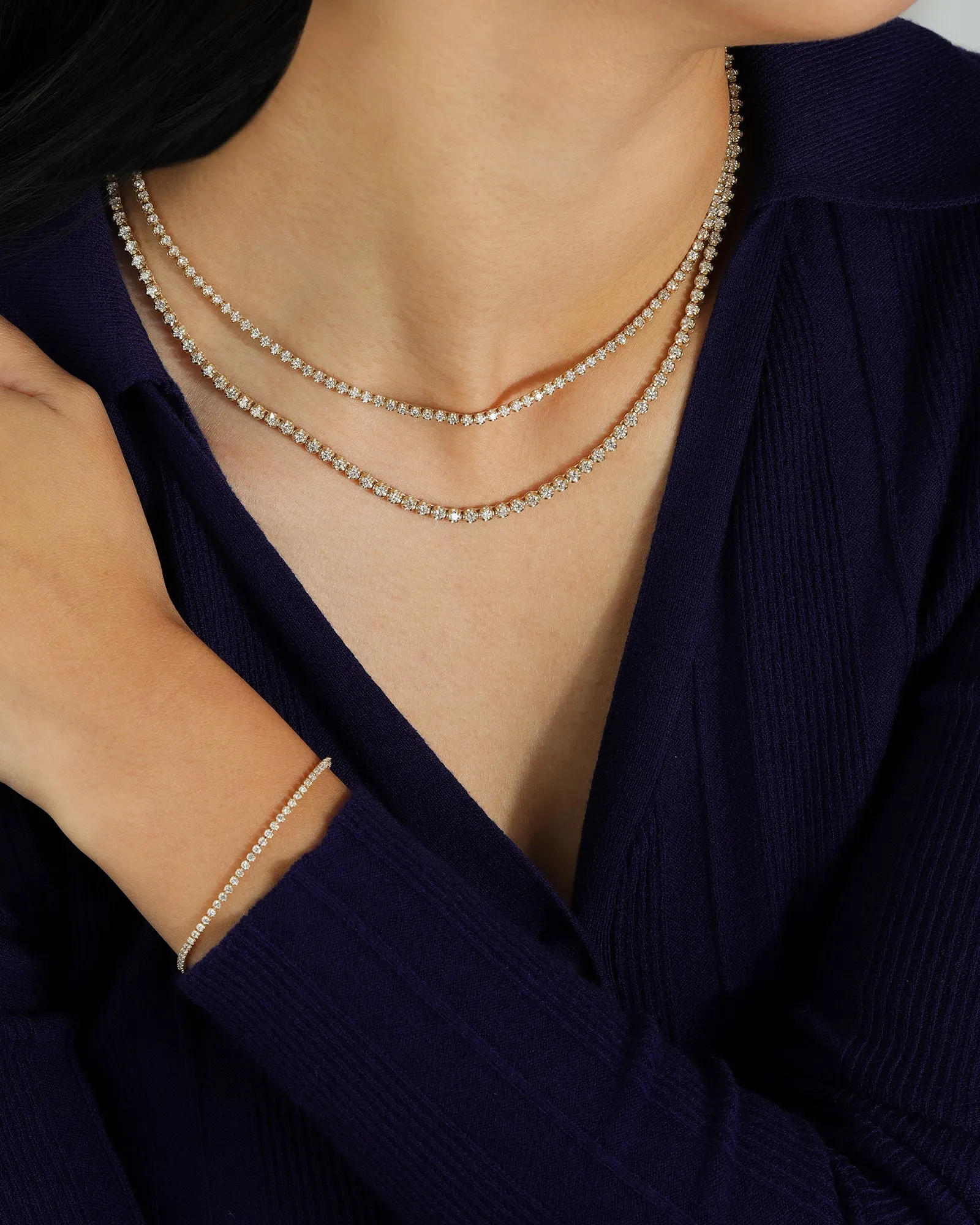 Tennis Diamond Necklace | Large sold by Blue Ruby product image thumbnail 2