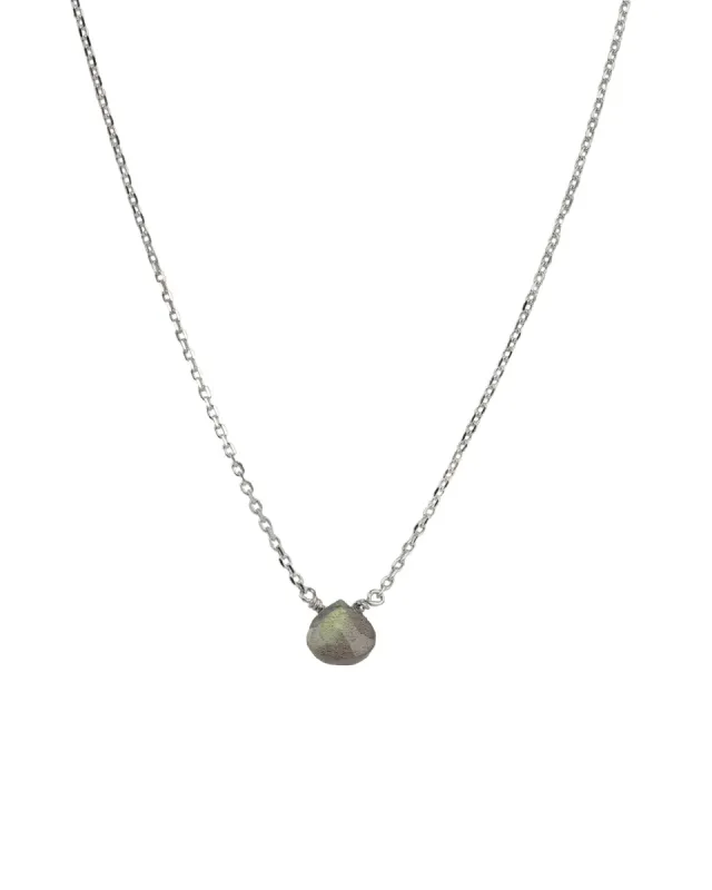 Labradorite Heart Cable Chain Necklace sold by Blue Ruby