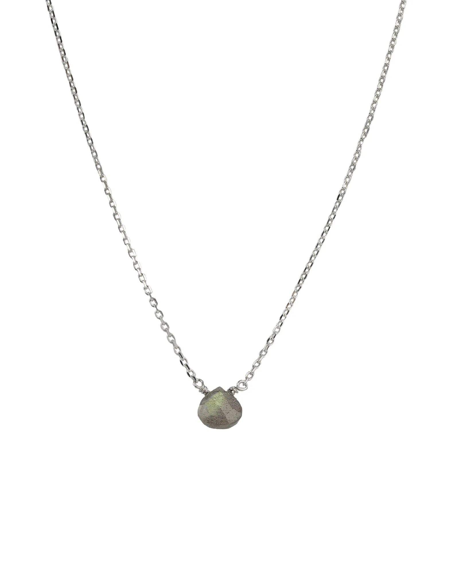 Labradorite Heart Cable Chain Necklace sold by Blue Ruby