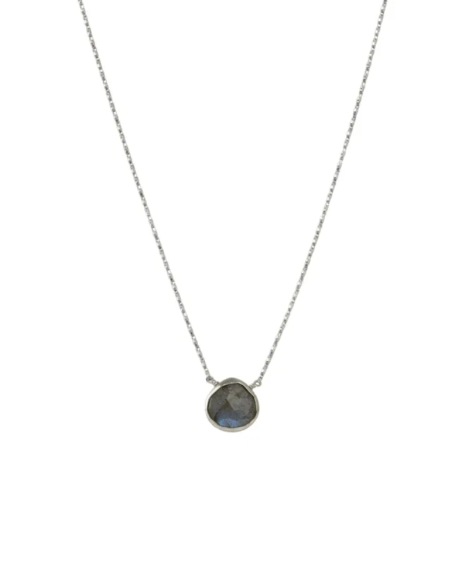 Heart Bezel Stone Box Chain Necklace sold by Blue Ruby