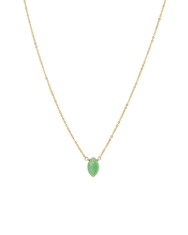 Chrysoprase Marquise Cable Chain Necklace sold by Blue Ruby
