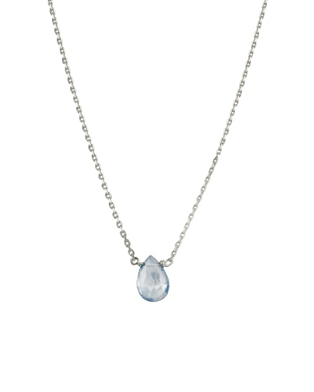 Mystic Blue Topaz Pear Cable Chain Necklace sold by Blue Ruby