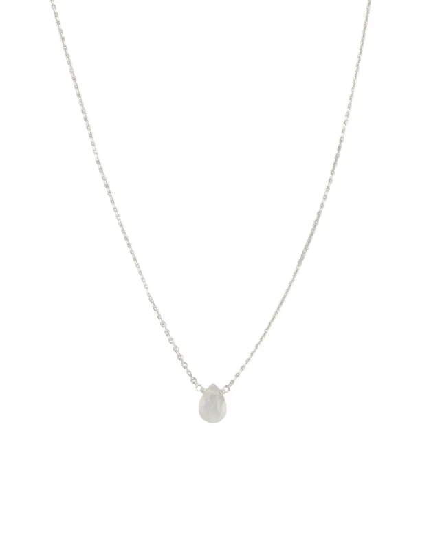 Moonstone Pear Cable Chain Necklace sold by Blue Ruby