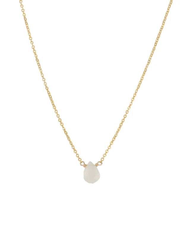 Moonstone Pear Cable Chain Necklace sold by Blue Ruby