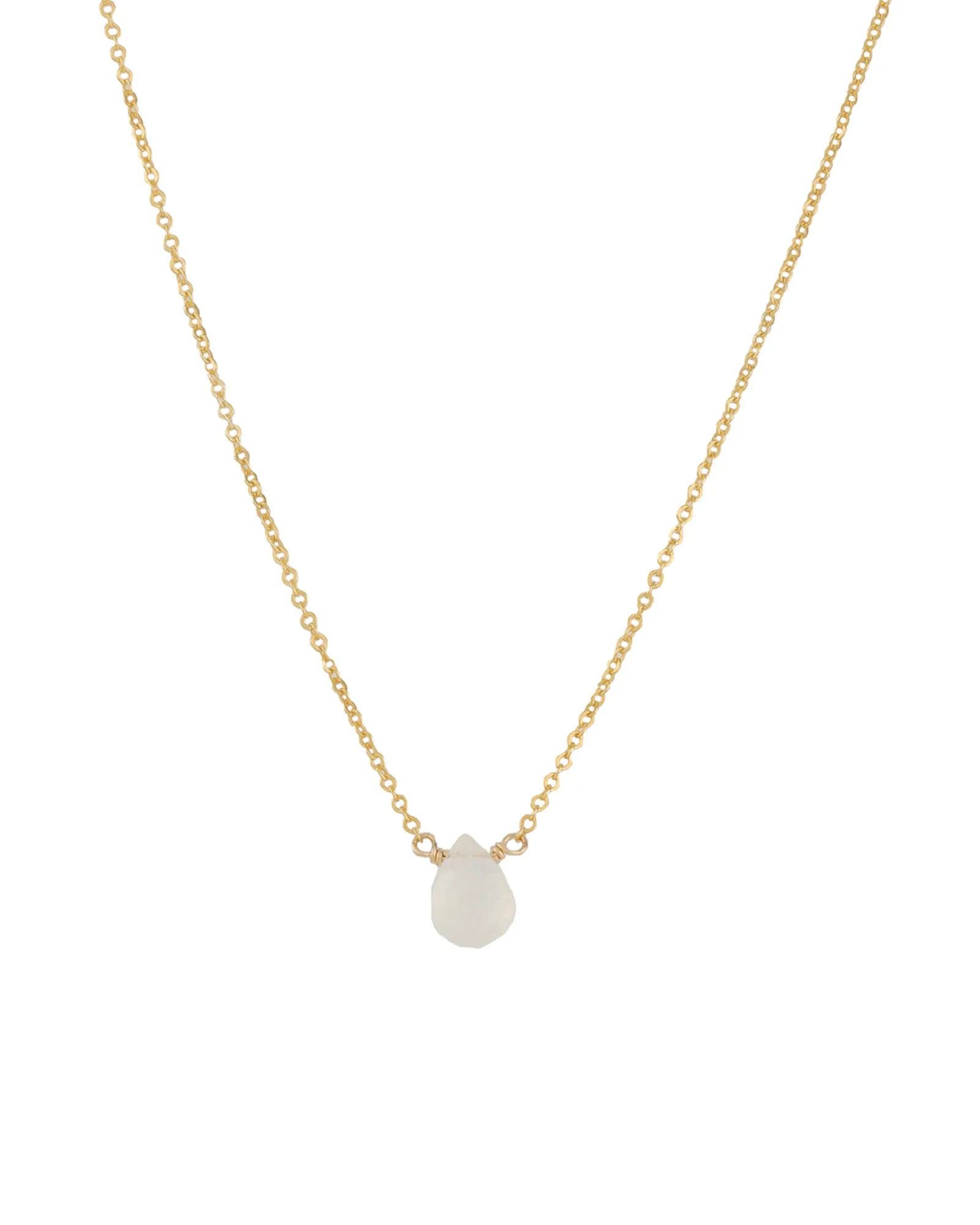 Moonstone Pear Cable Chain Necklace sold by Blue Ruby