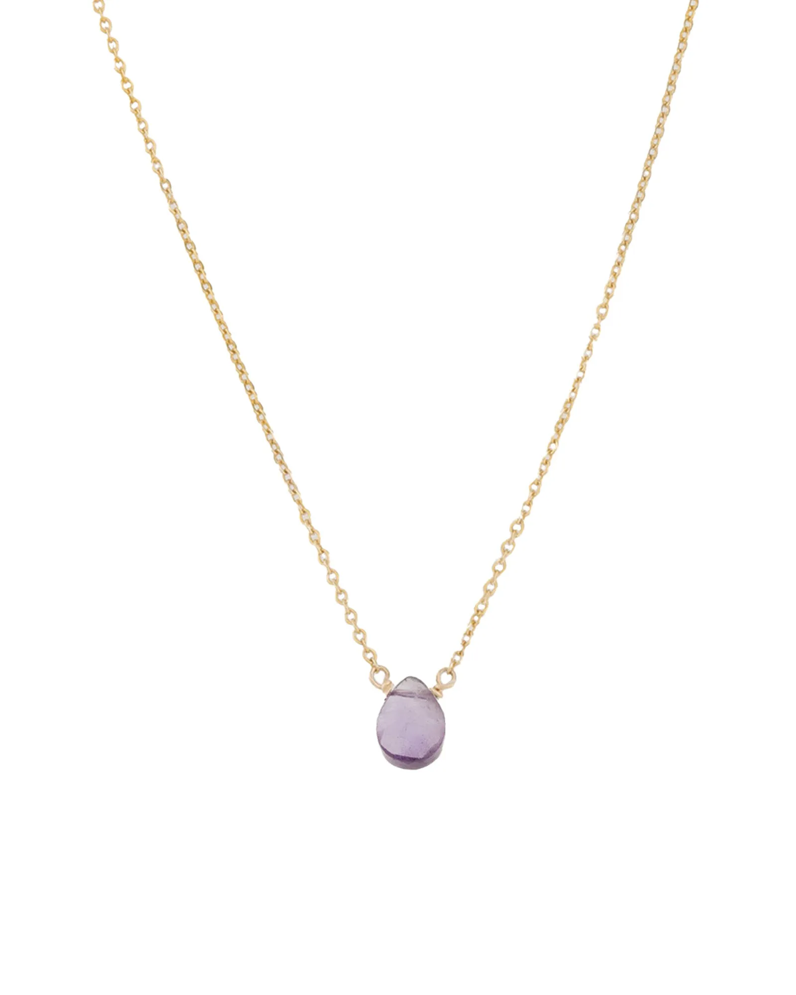 Amethyst Pear Cable Chain Necklace sold by Blue Ruby