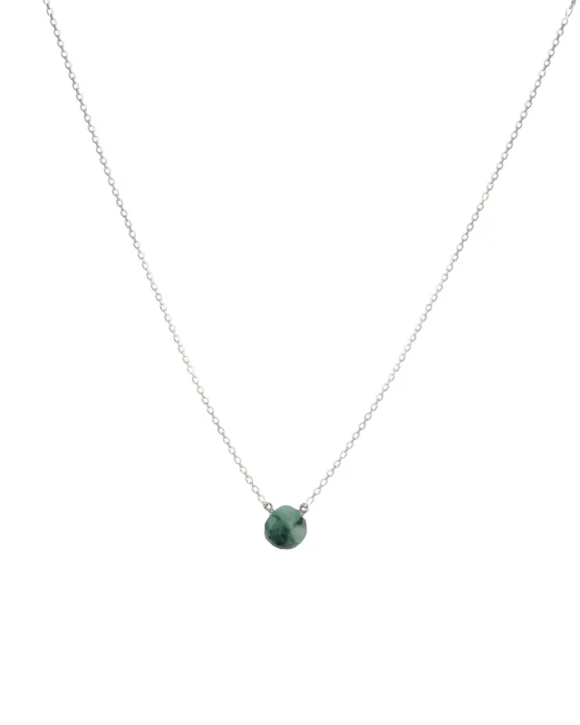 Emerald Heart Cable Chain Necklace sold by Blue Ruby