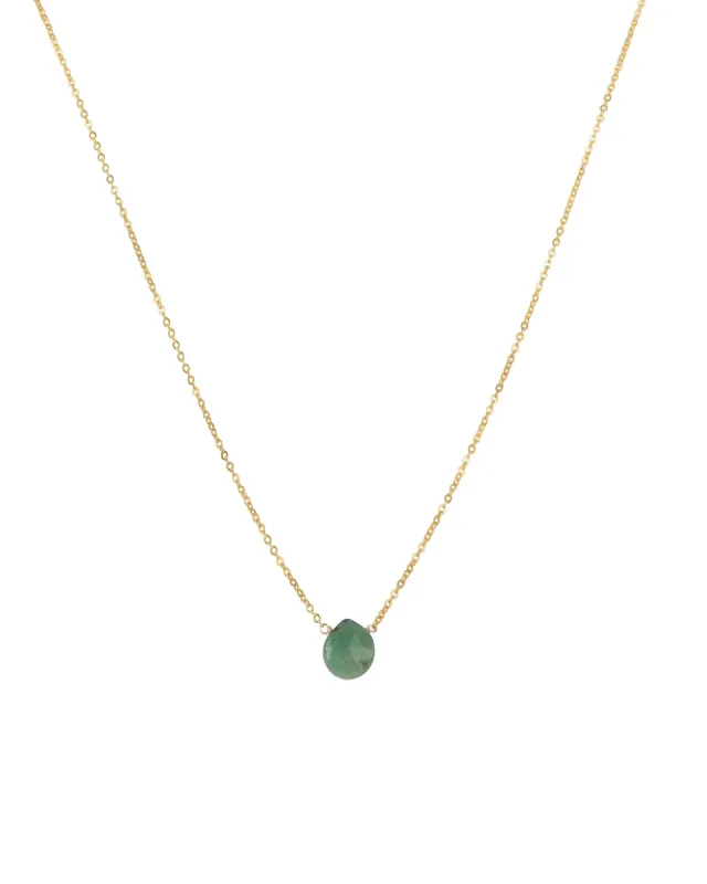 Emerald Heart Cable Chain Necklace sold by Blue Ruby