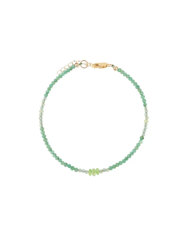 Green Mix Stone Bracelet | 2mm - 4mm sold by Blue Ruby