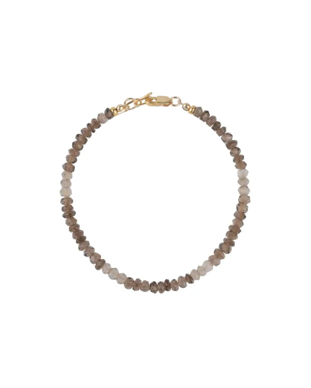 Smokey Quartz Stone Bracelet | 3mm - 4mm sold by Blue Ruby