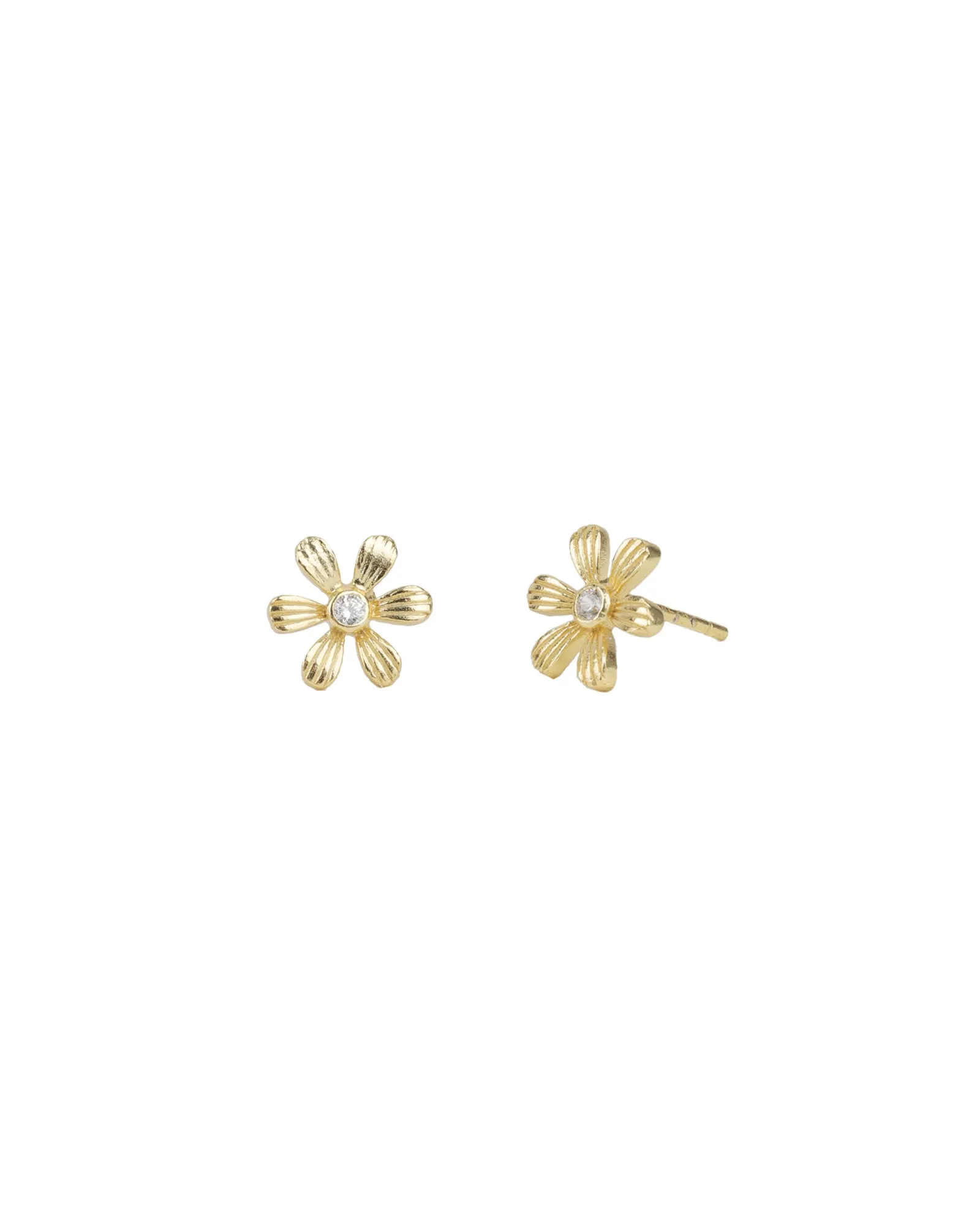 Flower Single CZ Studs sold by Blue Ruby