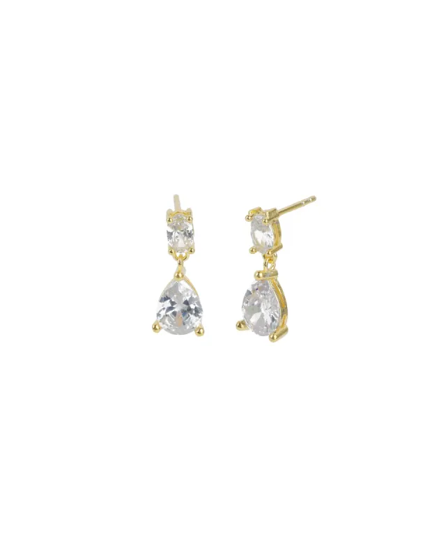 Oval Teardrop CZ Studs sold by Blue Ruby