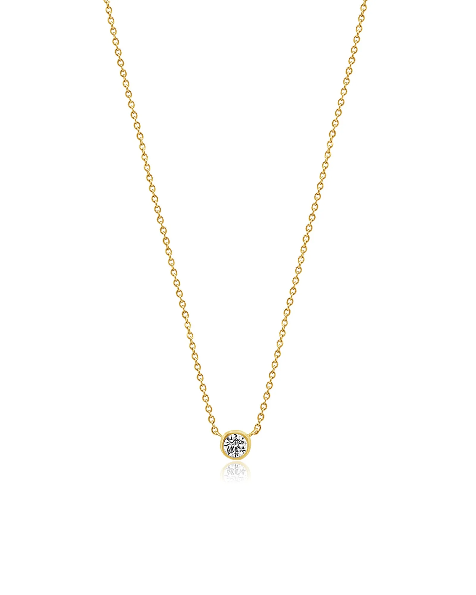 Bezel Diamond Floating Necklace sold by Blue Ruby