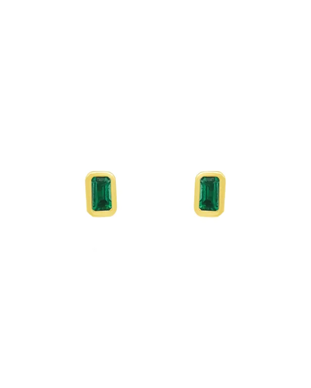Bezeled Baguette Stone Studs sold by Blue Ruby