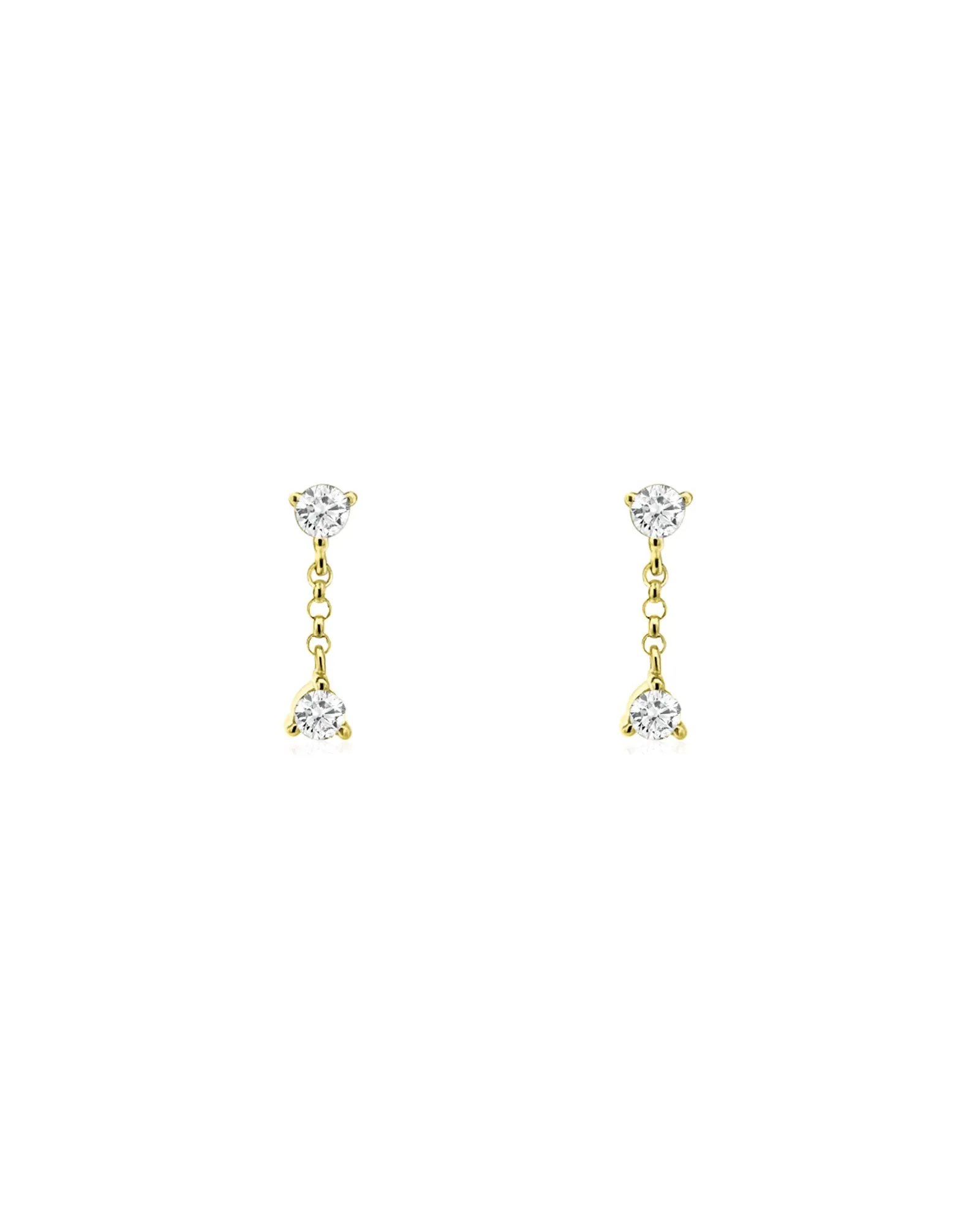 Double Diamond Chain Drop Studs sold by Blue Ruby