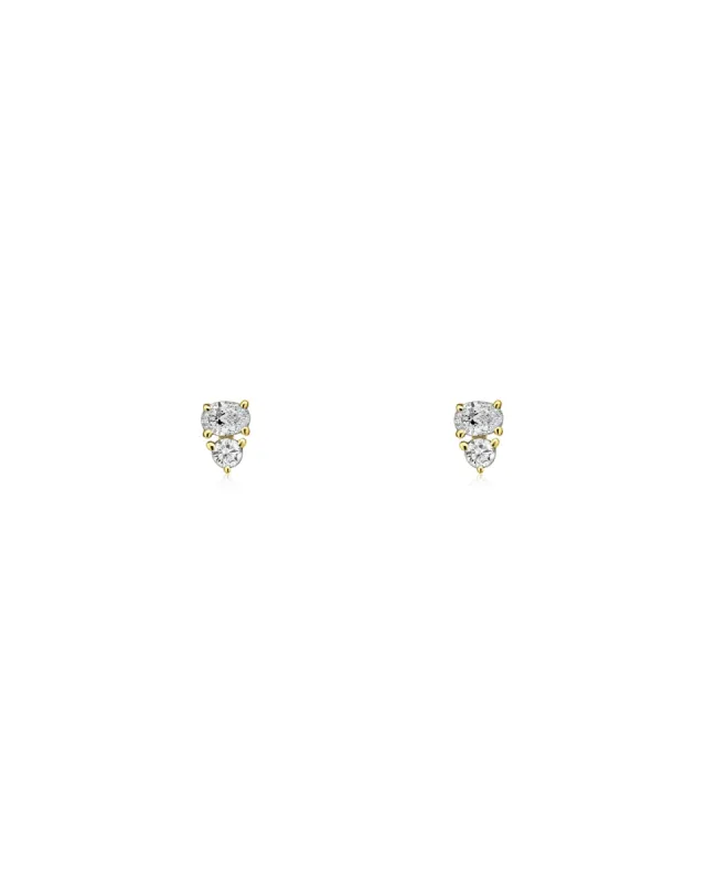 Square Triangle Diamond Studs sold by Blue Ruby