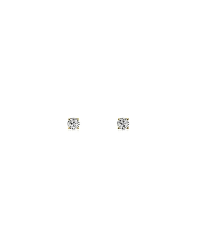 Square Diamond Studs | 4mm sold by Blue Ruby