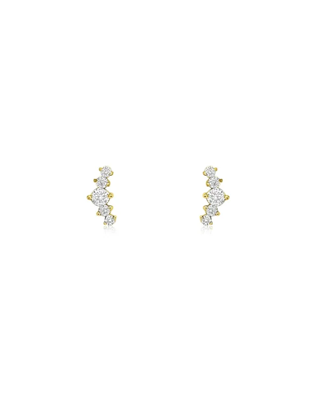 5 Marquise Diamond Curve Studs sold by Blue Ruby