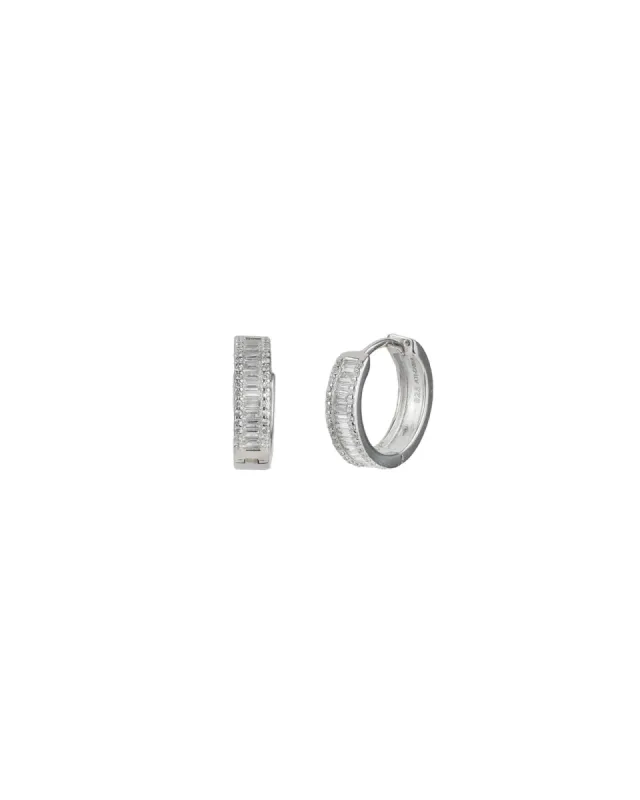 Baguette CZ Huggies | 15mm sold by Blue Ruby