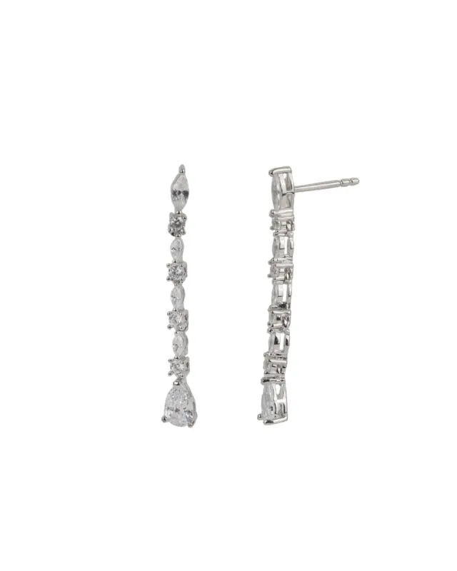 Marquise Round Teardrop CZ Studs sold by Blue Ruby