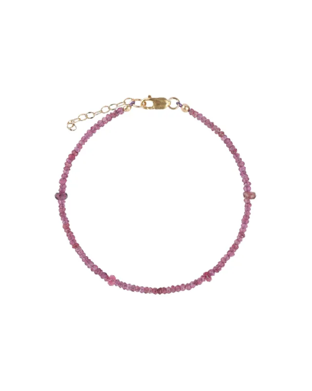 Pink Mixed Stone Bracelet | 2mm - 3.5mm sold by Blue Ruby