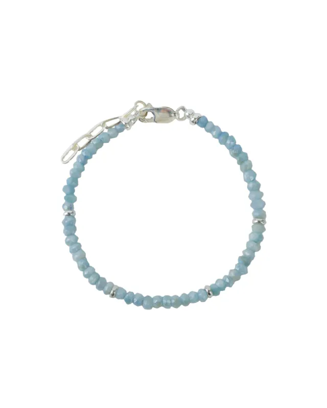 Mystic Blue Topaz Beaded Bracelet | 3mm sold by Blue Ruby