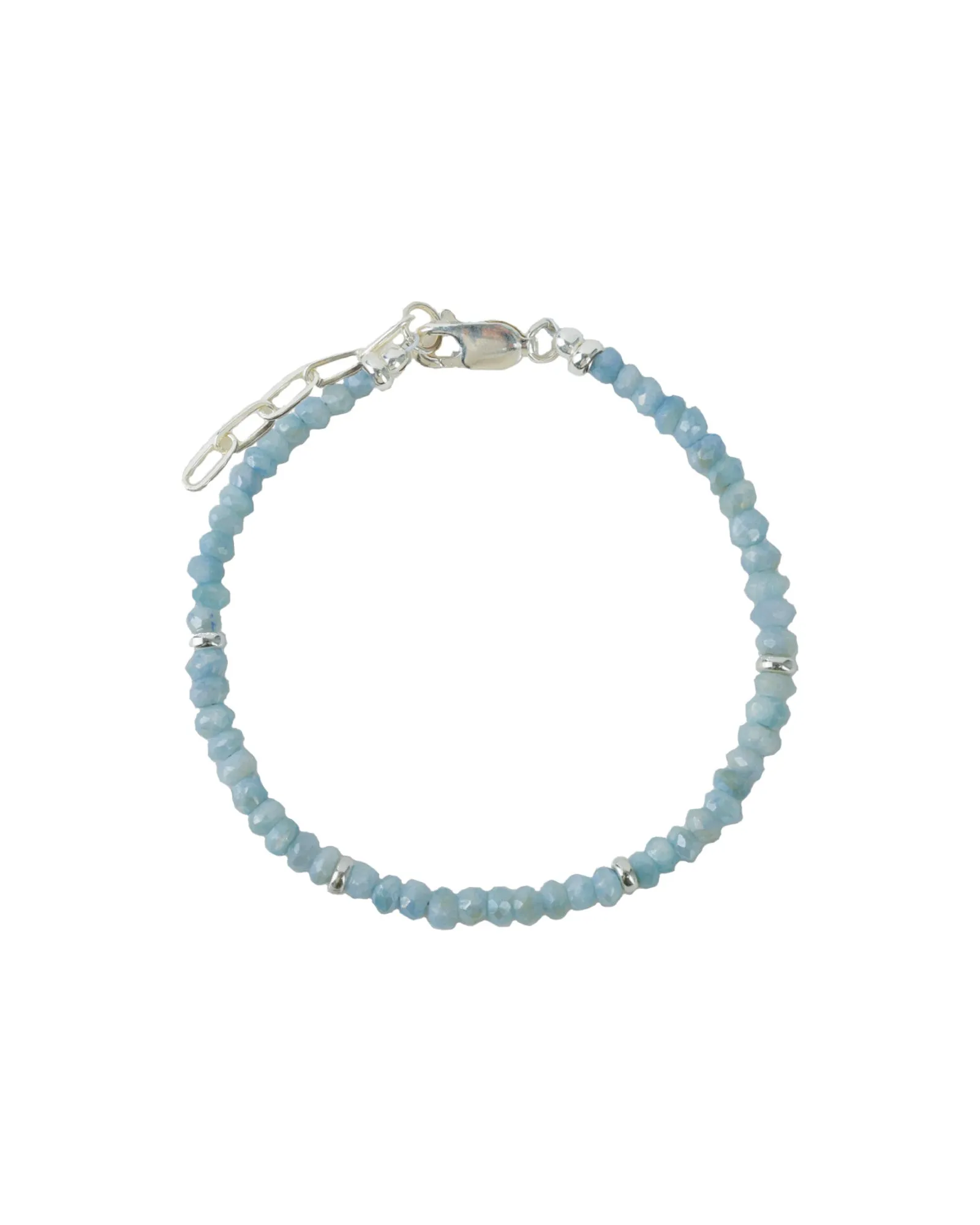 Mystic Blue Topaz Beaded Bracelet | 3mm sold by Blue Ruby