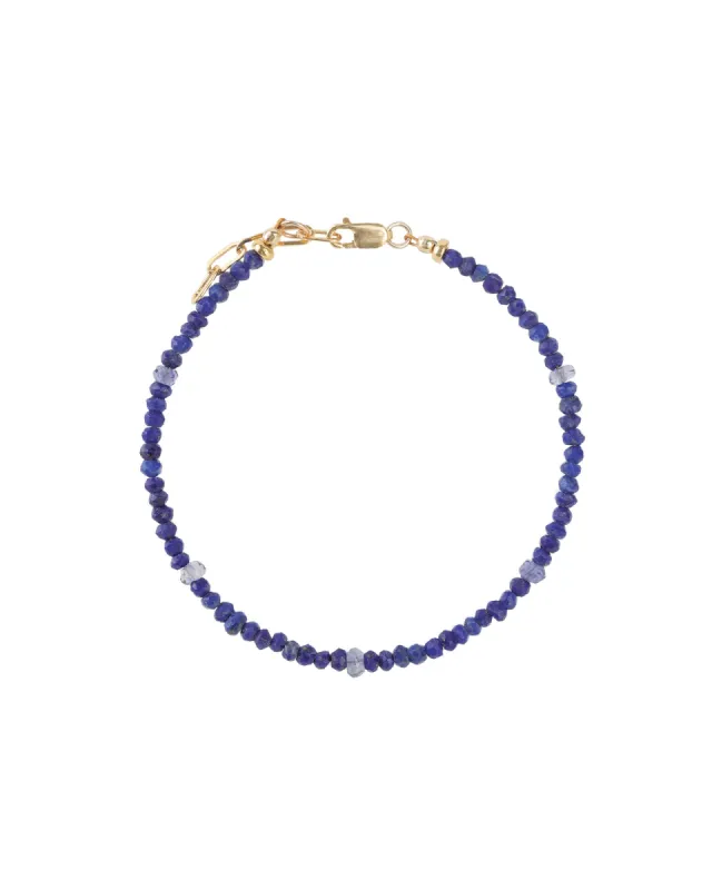 Blue Mix Stone Bracelet | 3mm - 4mm sold by Blue Ruby