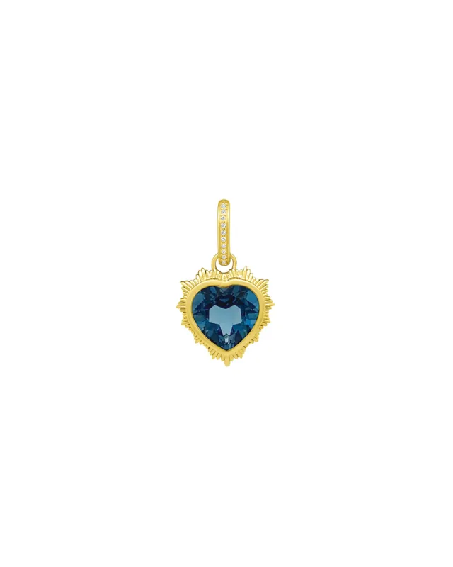 Spike Heart Stone Charm sold by Blue Ruby