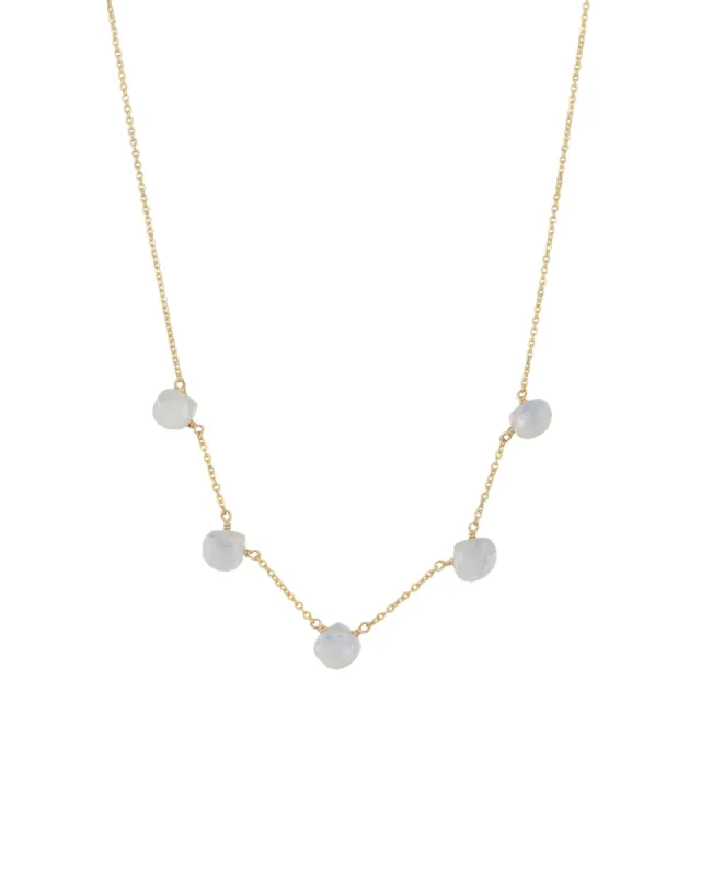 Five Stone Drop Necklace sold by Blue Ruby