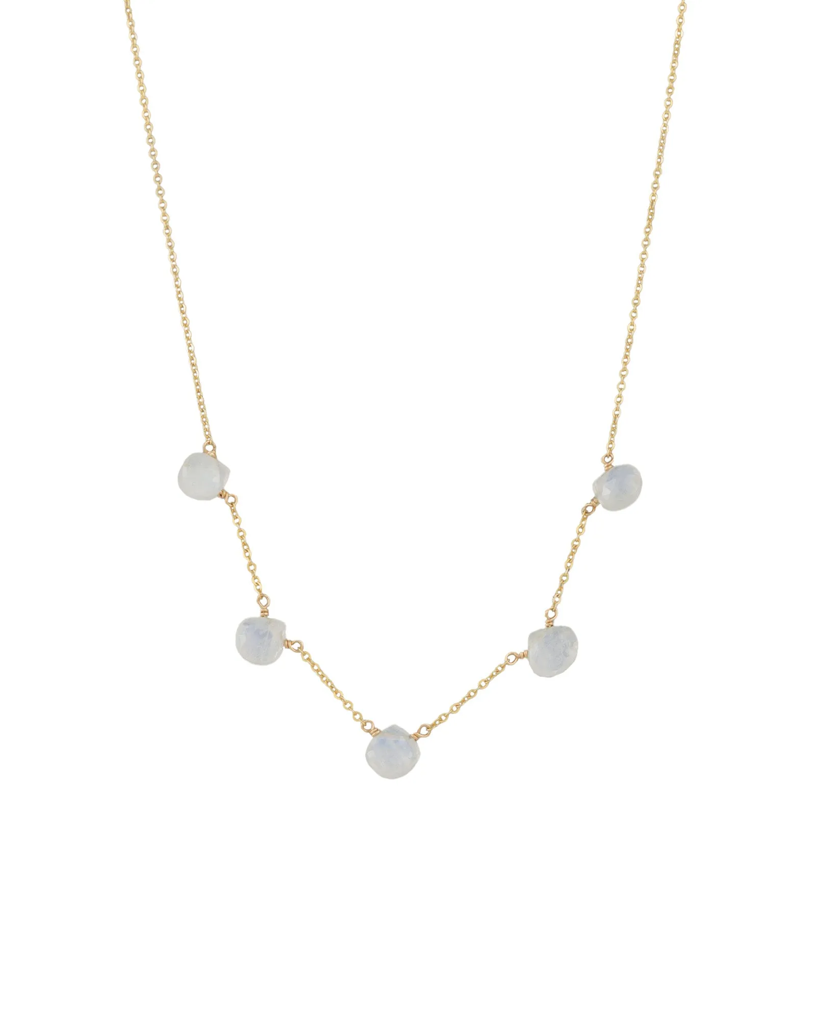 Five Stone Drop Necklace sold by Blue Ruby