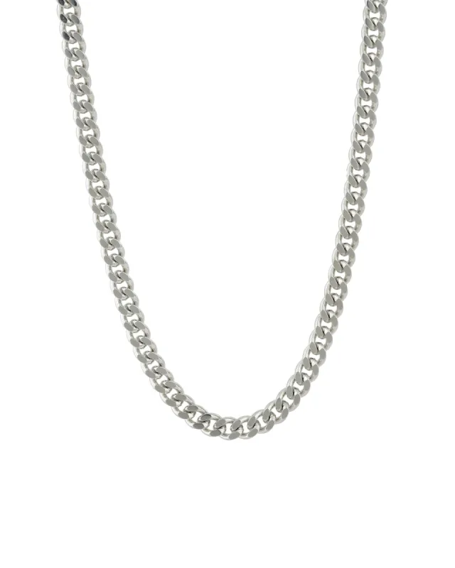 Diamond Cut Flat Curb Chain Necklace | 5mm made by Blue Ruby