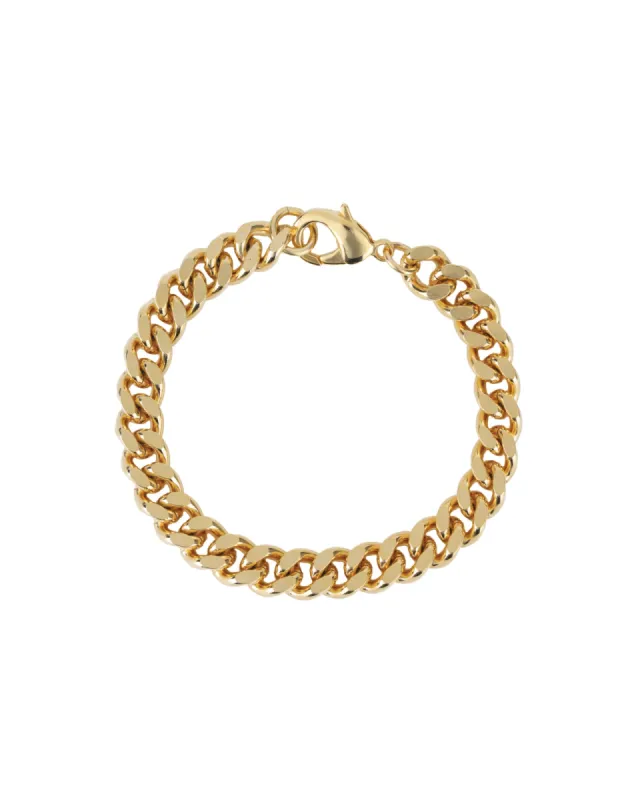 Diamond Cut Flat Curb Chain Bracelet | 9mm sold by Blue Ruby