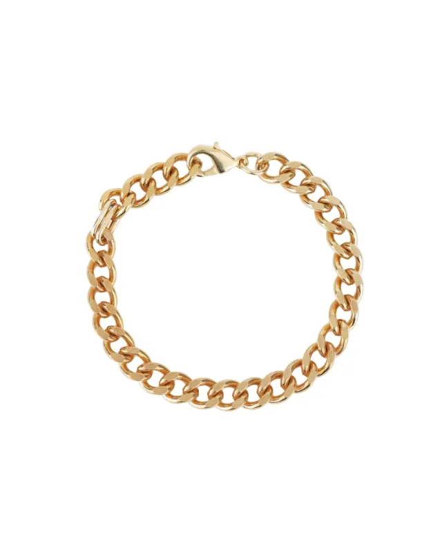Diamond Cut Flat Curb Chain Bracelet | 8mm sold by Blue Ruby