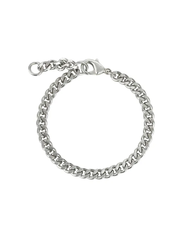 Diamond Cut Flat Curb Chain Bracelet | 5mm sold by Blue Ruby