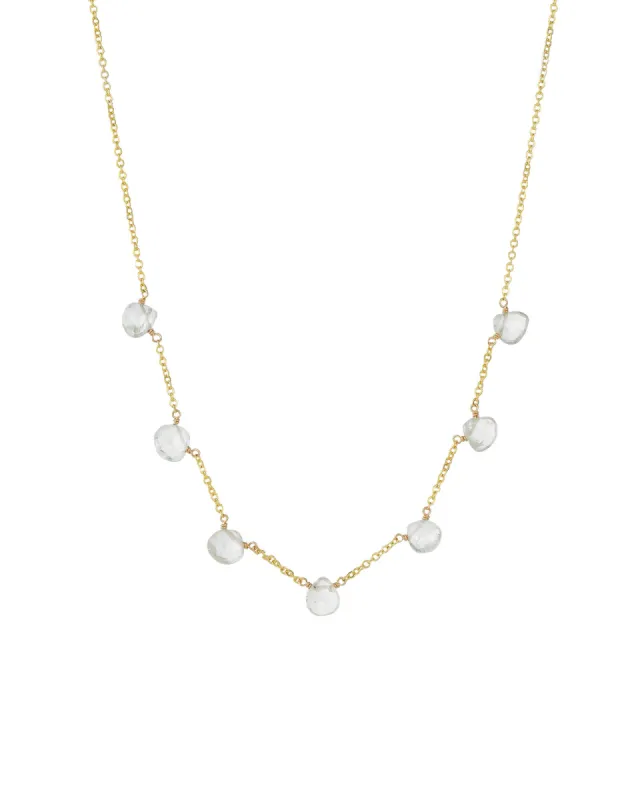 Seven Heart Stone Drop Necklace sold by Blue Ruby