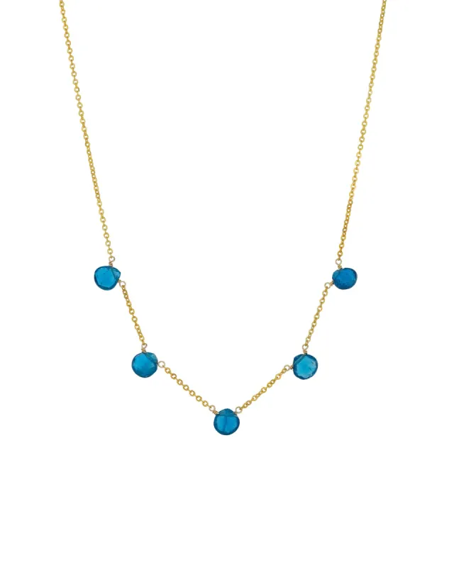 Five Stone Drop Necklace sold by Blue Ruby