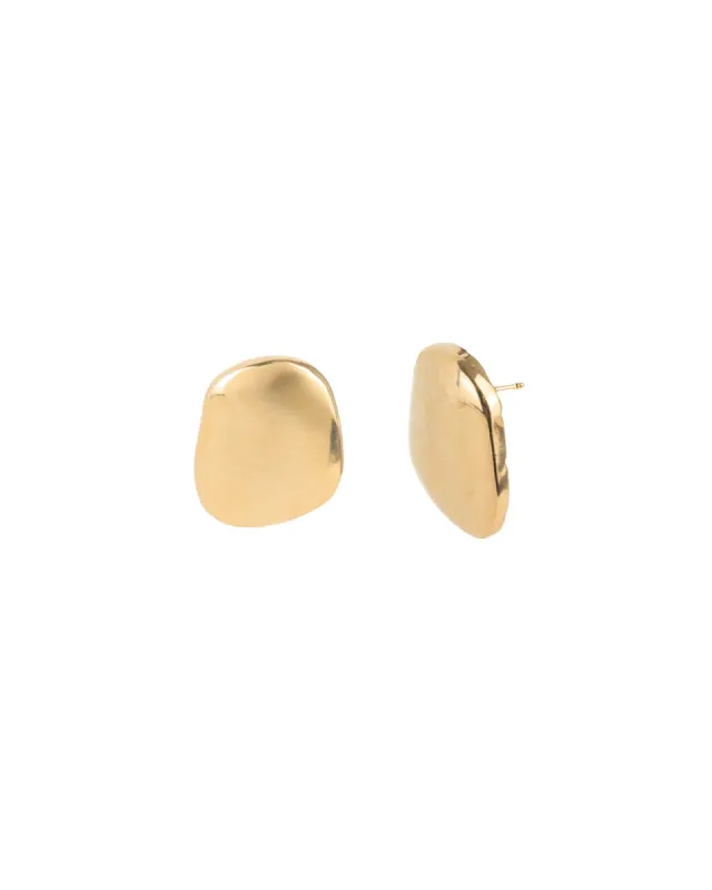 Organic Square Studs sold by Blue Ruby