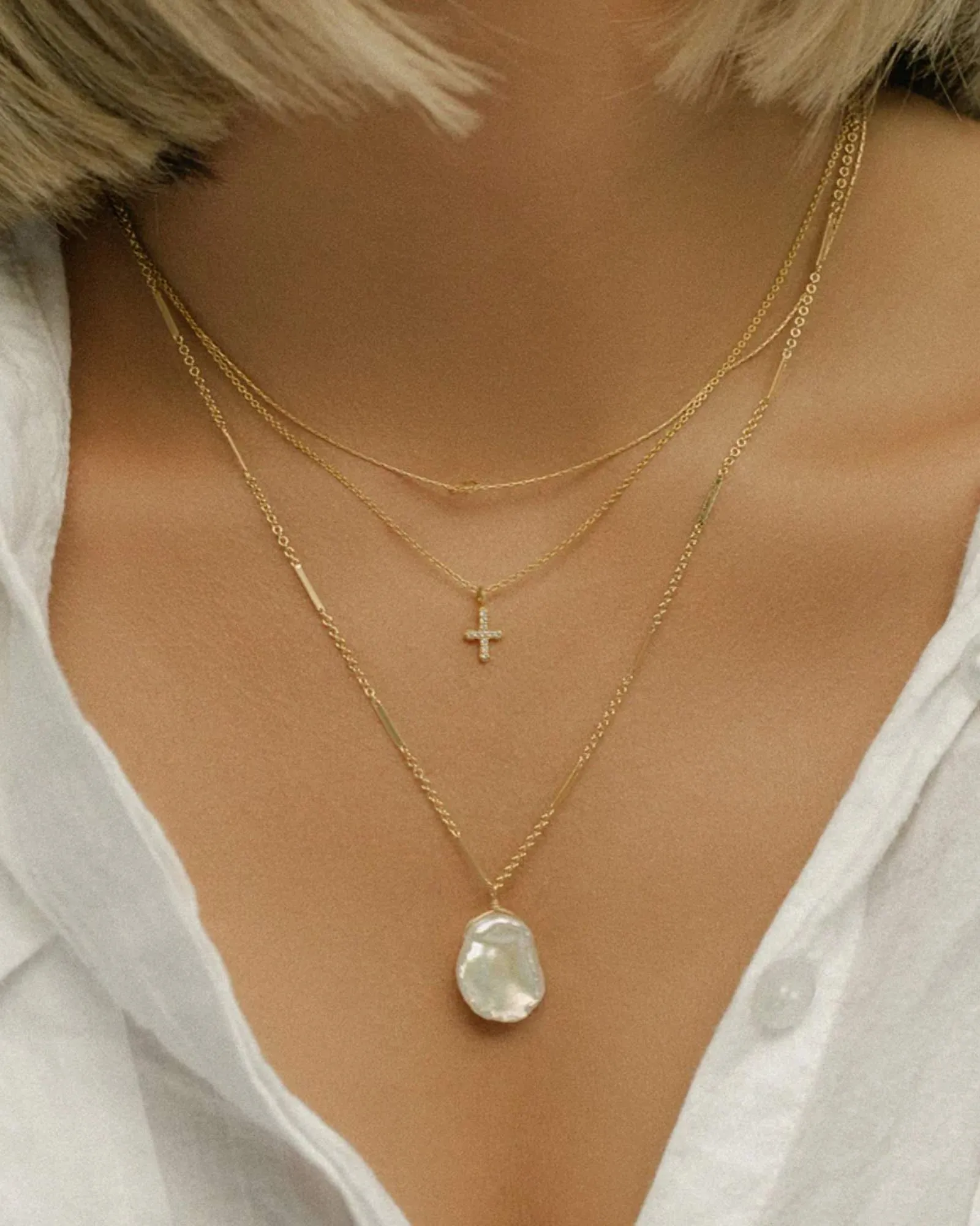 CZ Cross Necklace sold by Blue Ruby product image thumbnail 3