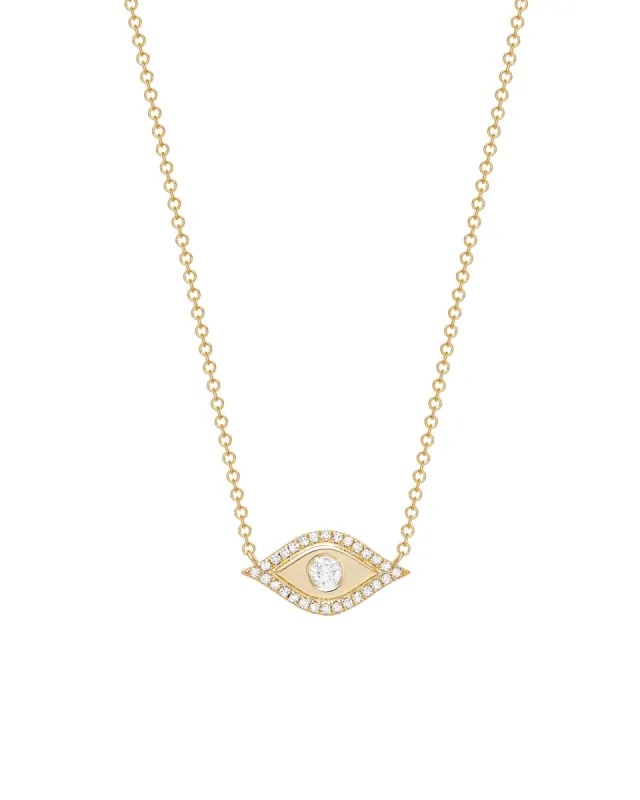 Evil Eye Pavé Necklace sold by Blue Ruby