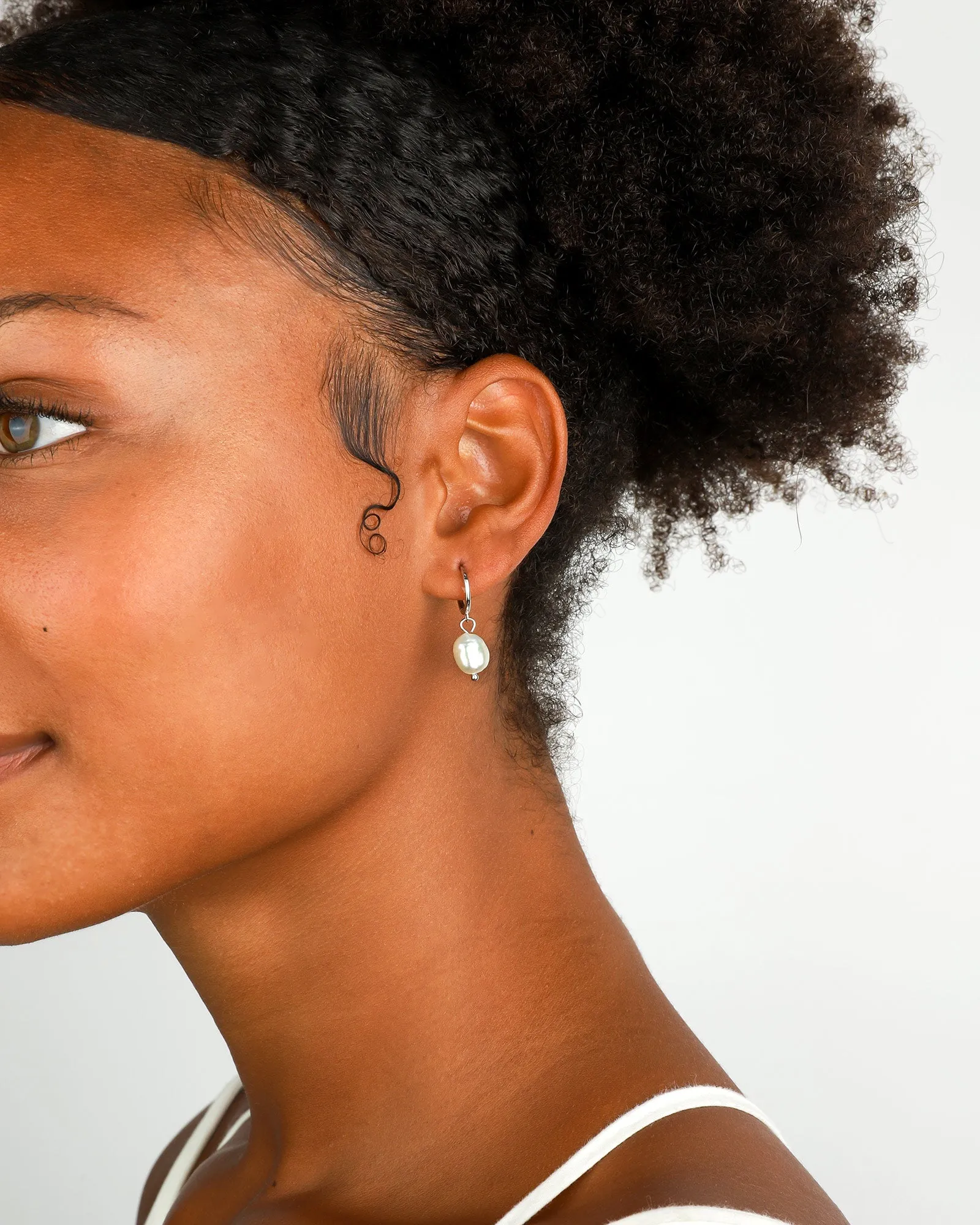 Pearl Drop Huggies | 11mm sold by Blue Ruby product image thumbnail 2