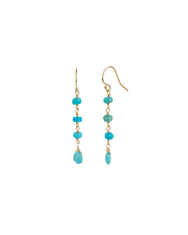 Turquoise Wrap Drop Hooks sold by Blue Ruby