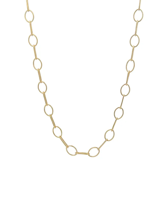 Oval Flat Link Chain Necklace sold by Blue Ruby