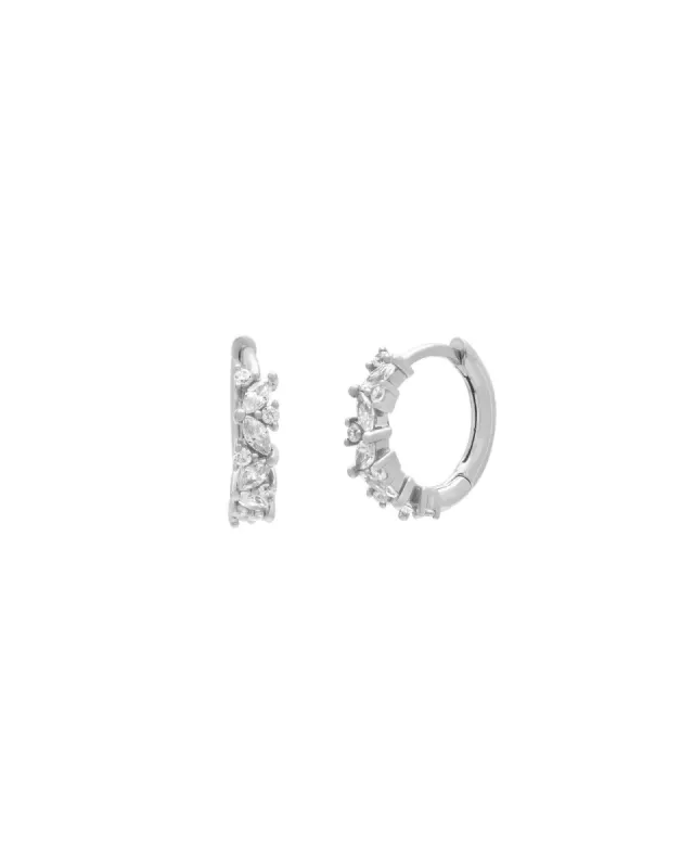 Mixed Marquise CZ Huggies | 12mm sold by Blue Ruby