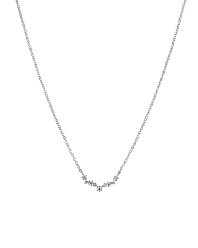 Curved CZ Stars Necklace sold by Blue Ruby