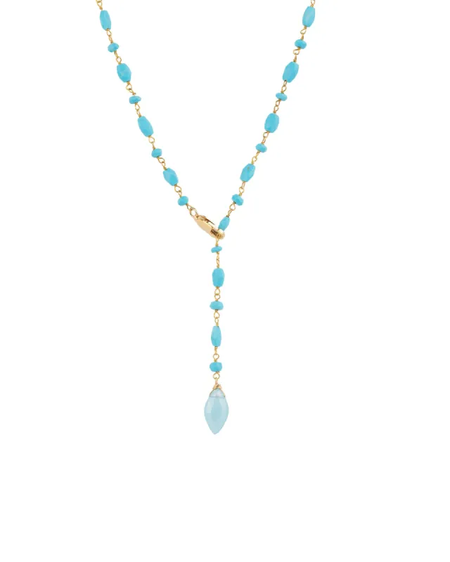 Mixed Blue Drop Stone Lariat sold by Blue Ruby