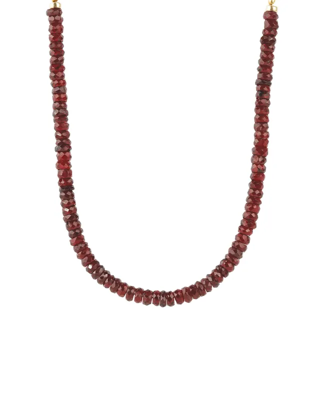 Garnet Paperclip Necklace | 5mm sold by Blue Ruby