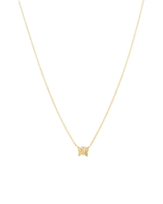 Butterfly Single Diamond Necklace sold by Blue Ruby